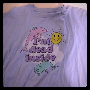 “I’m Dead Inside” pastel tee (XL)